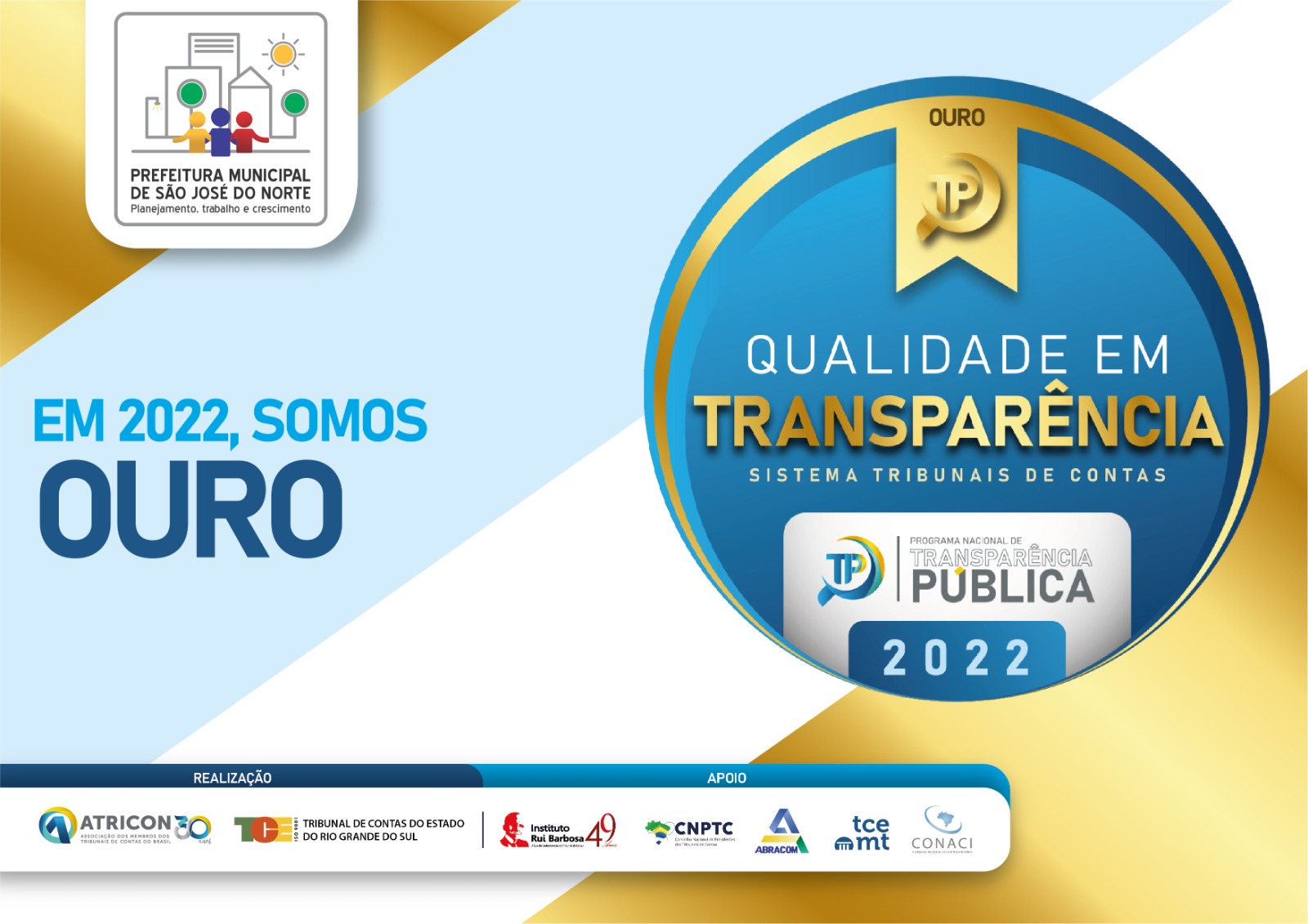Selo OURO 2022 de Qualidade em Transparência